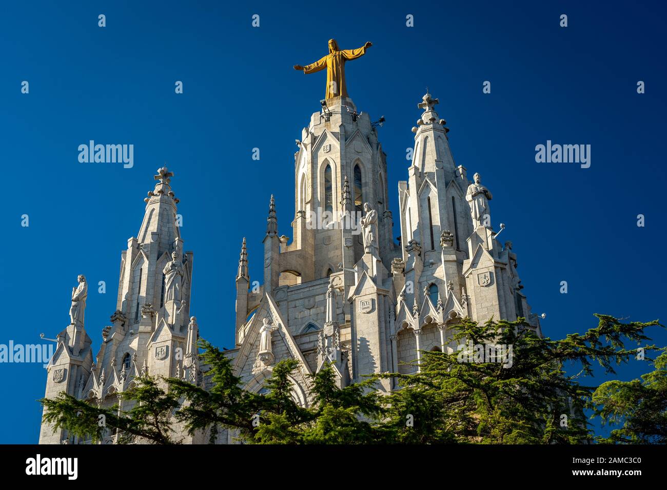 Barcelona, Spain - Temple of the Sacred Heart of Jesus Stock Photo