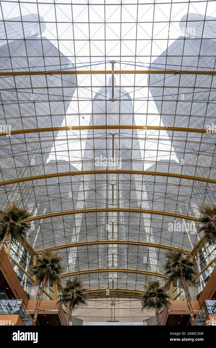 General Motors Renaissance Center in Detroit, MI Stock Photo
