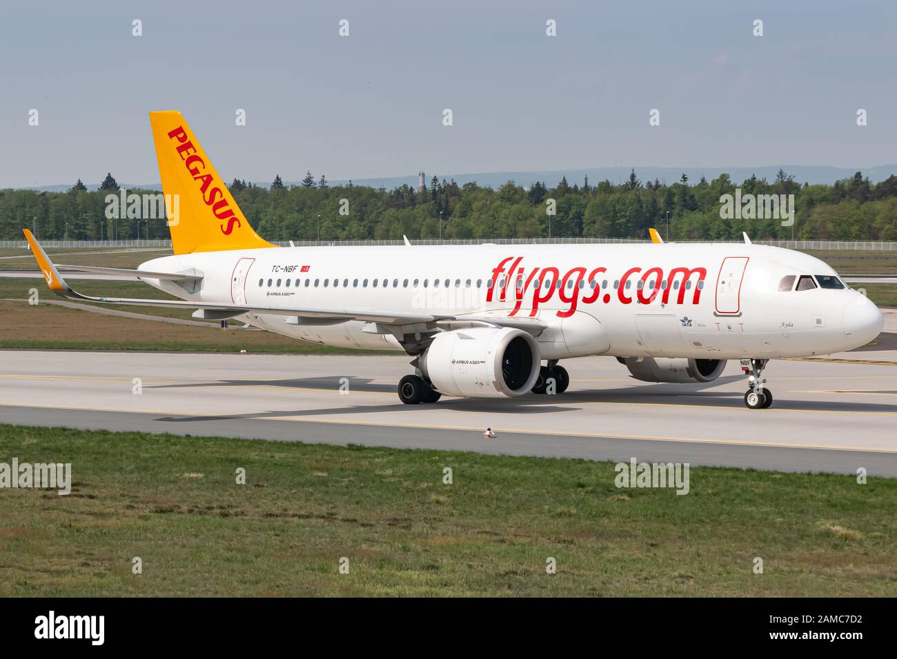 Frankfurt, Germany April 22, 2018 Fly Pegasus Airbus A320 Neo