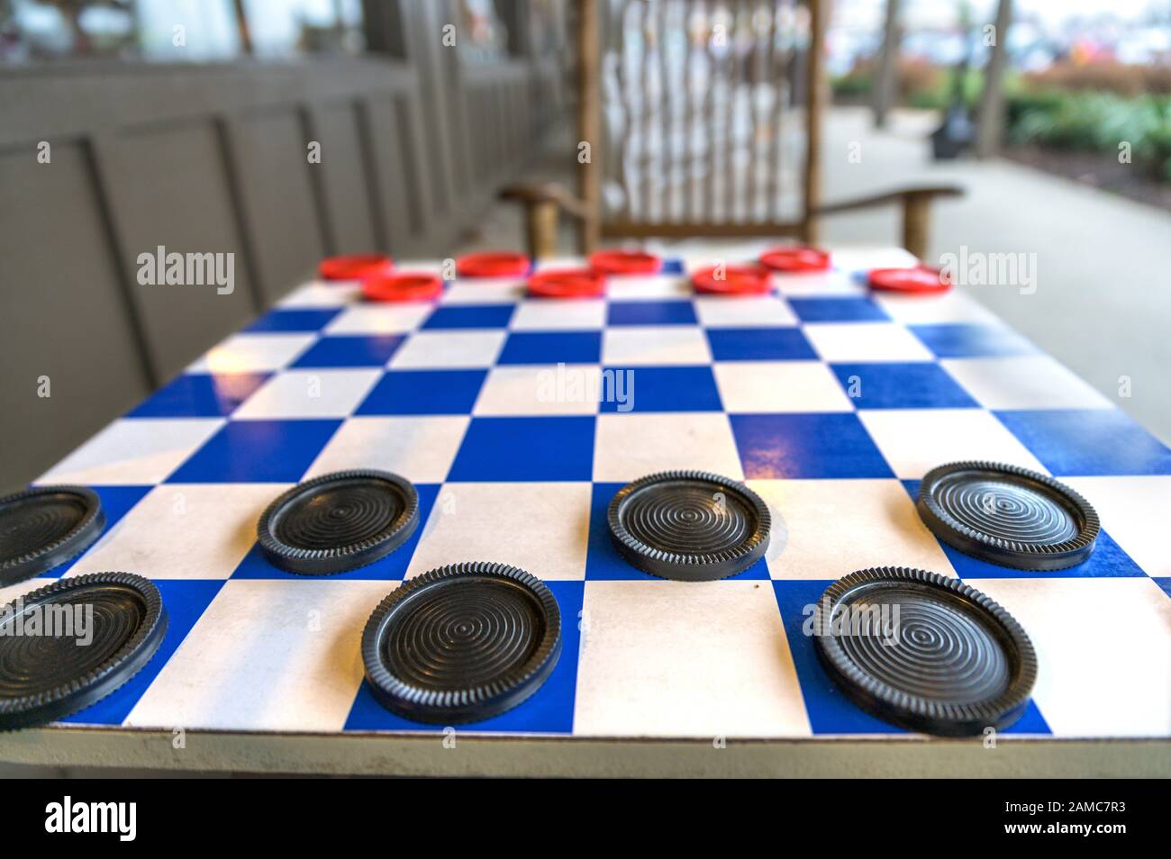 checkers set up