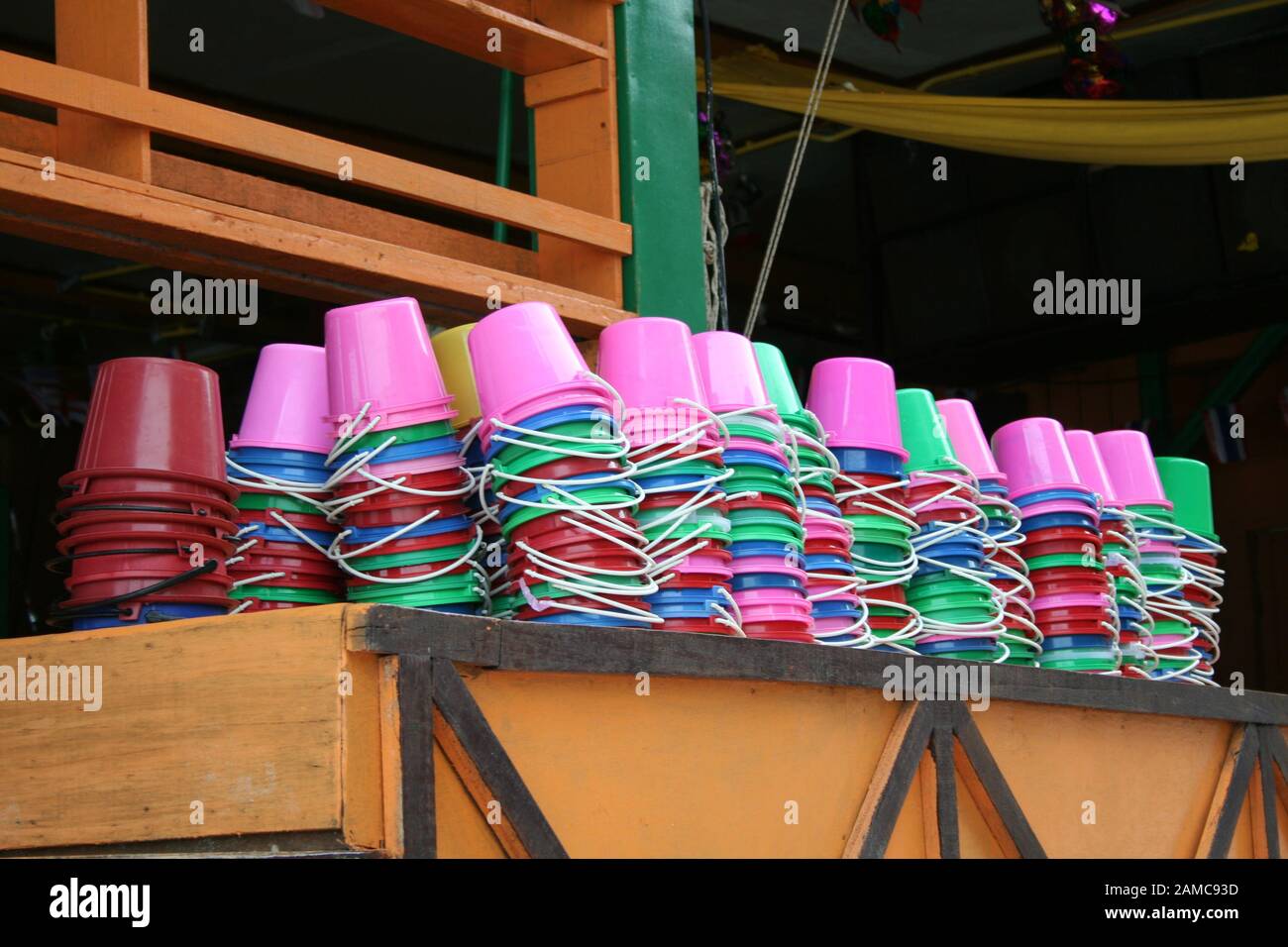Buckets for drinks at the full moon parties at Haad Rin, Koh Phangan
