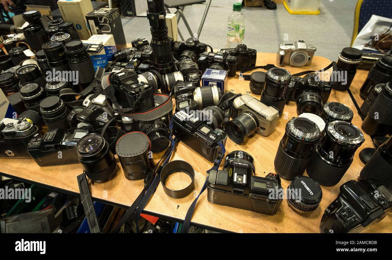 Old and obsolete cameras for sale Stock Photo Alamy