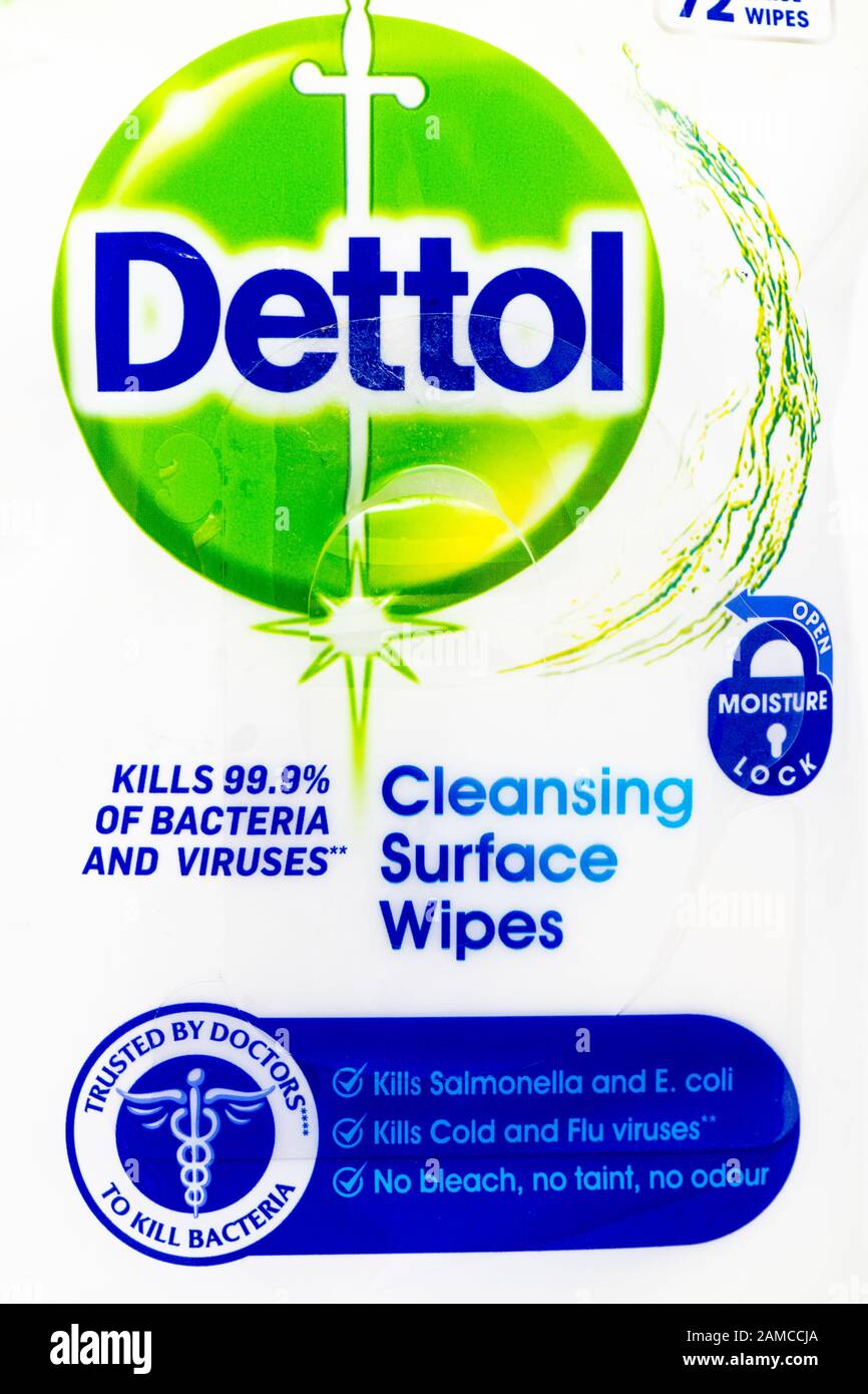 Dettol cleansing surface wipes value pack. Stock Photo