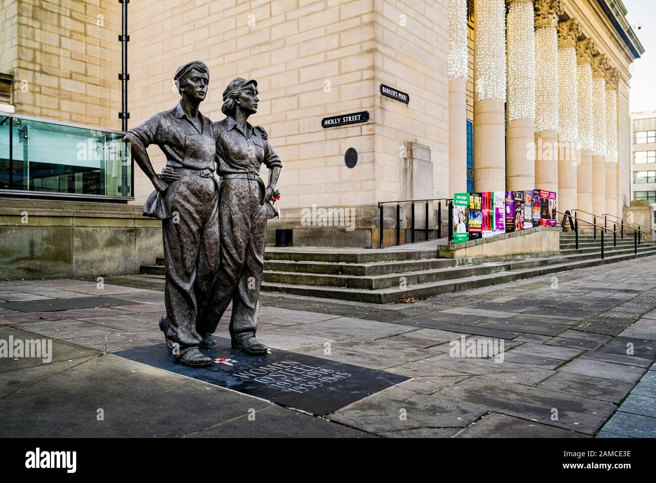 Statues In Sheffield Women of Steel statue, sculpture, Sheffield, Yorkshire, England, UK ...
