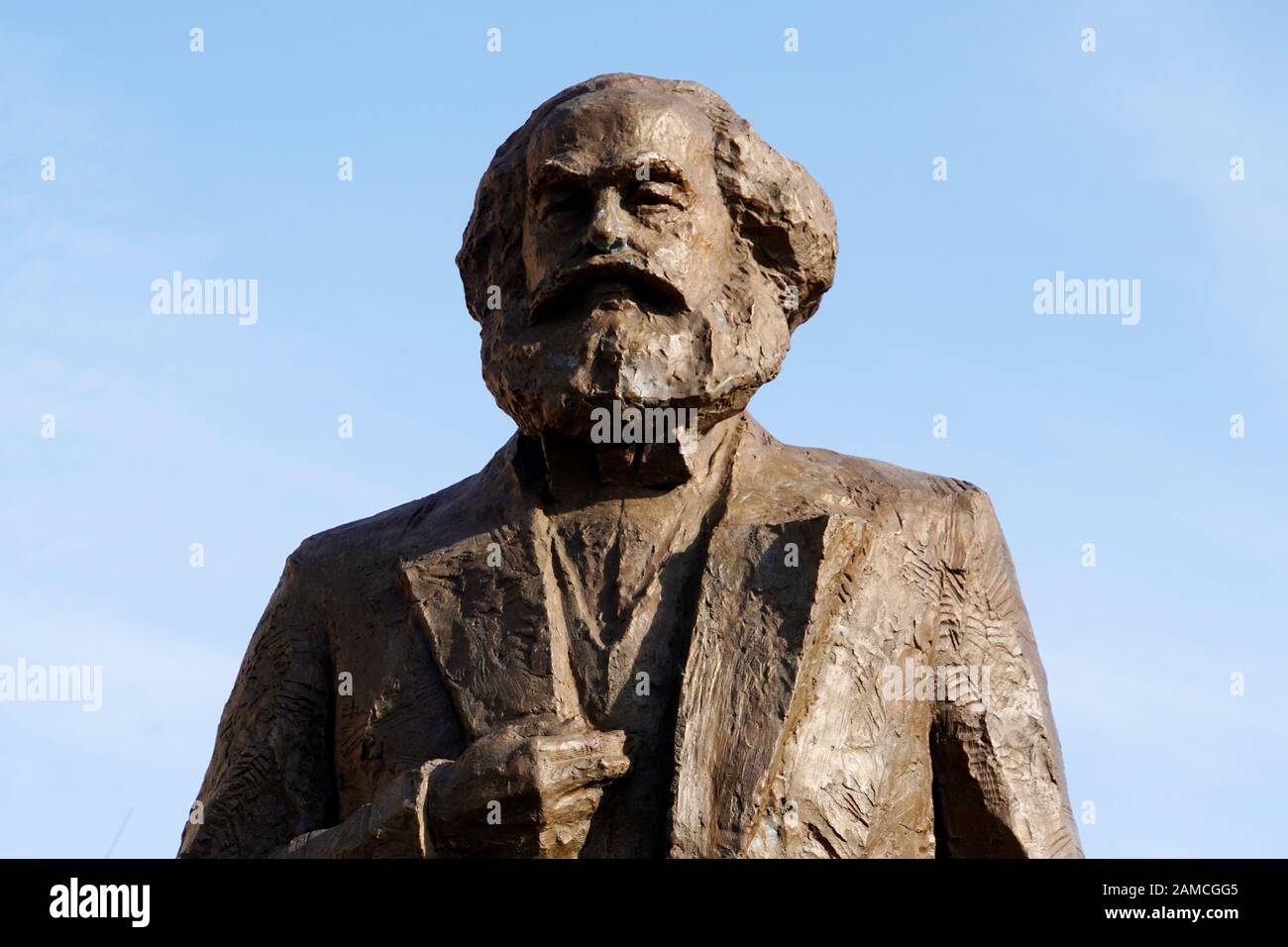 Karl Marx Denkmal, Geschenk Chinas an die Geburtsstadt Trier, Rheinland-Pfalz, Deutschland Stock Photo