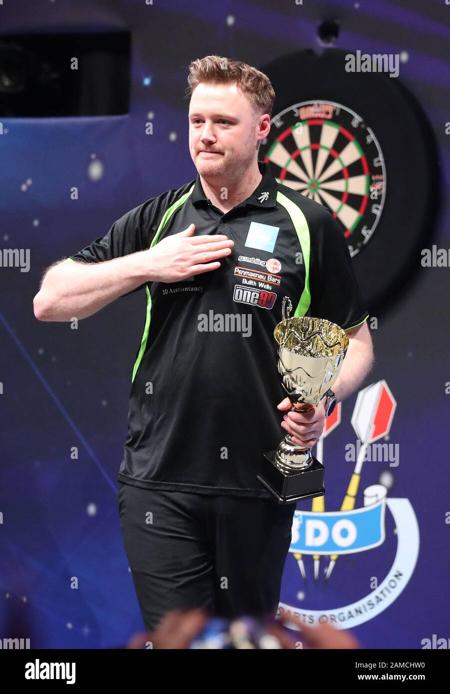 Jim Williams reacts after losing the mens final of the BDO World  Professional Darts Championships 2020 at The O2, London Stock Photo - Alamy