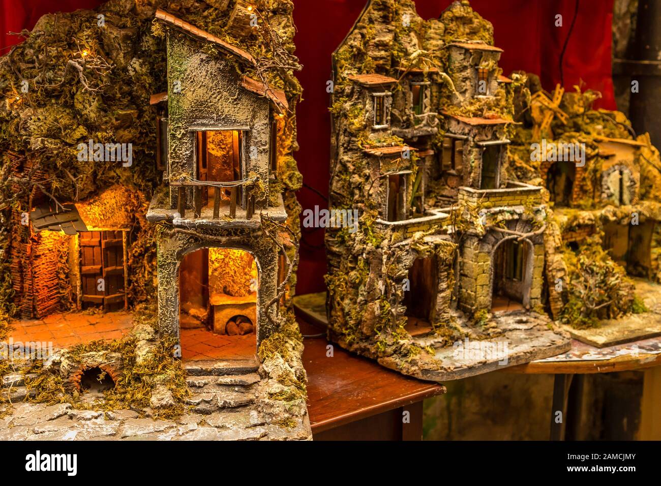 NAPLES, ITALY JANUARY 4, 2020 light is enlightening Christmas