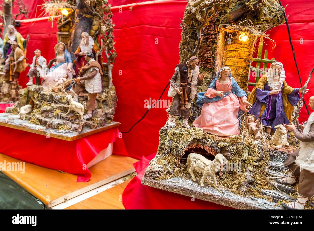 NAPLES, ITALY JANUARY 4, 2020 light is enlightening Christmas