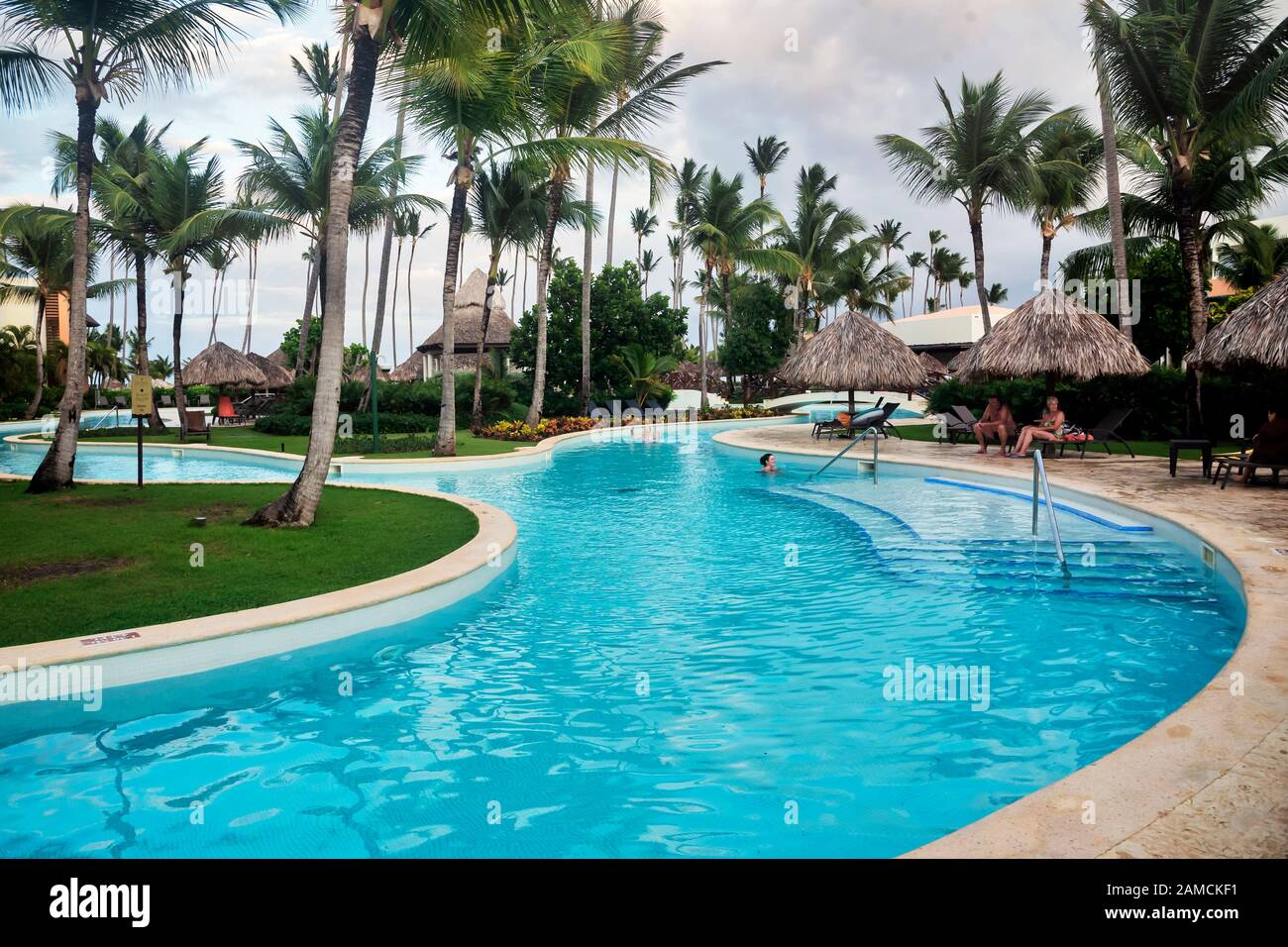 Pool, Resort Secrets Royal Beach Punta Cana  Punta Cana, Dominican Republic Stock Photo