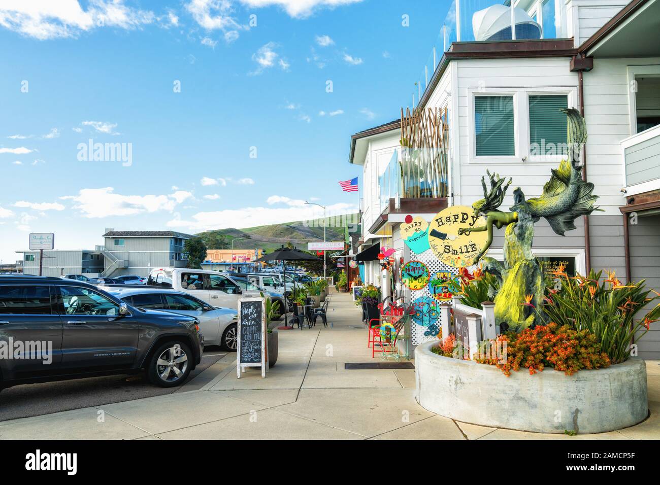 Cayucos, California/USAJanuary 11, 2020 Cayucos is a charming beach town in San Luis Obispo