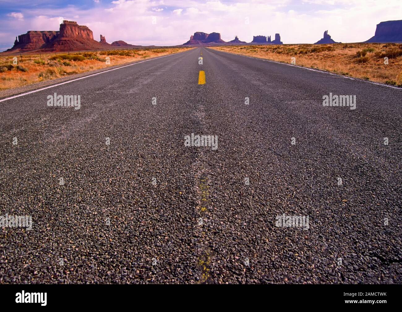 Highway 163 to the Monument Valley, AZ in 1996 Stock Photo