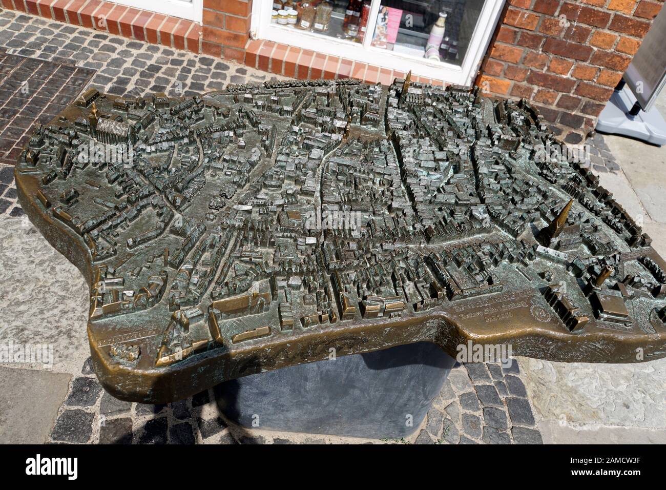 historische Altstadt Lüneburg - dreidimensionaler Stadtplan, Niedersachsen, Deutschland Stock Photo