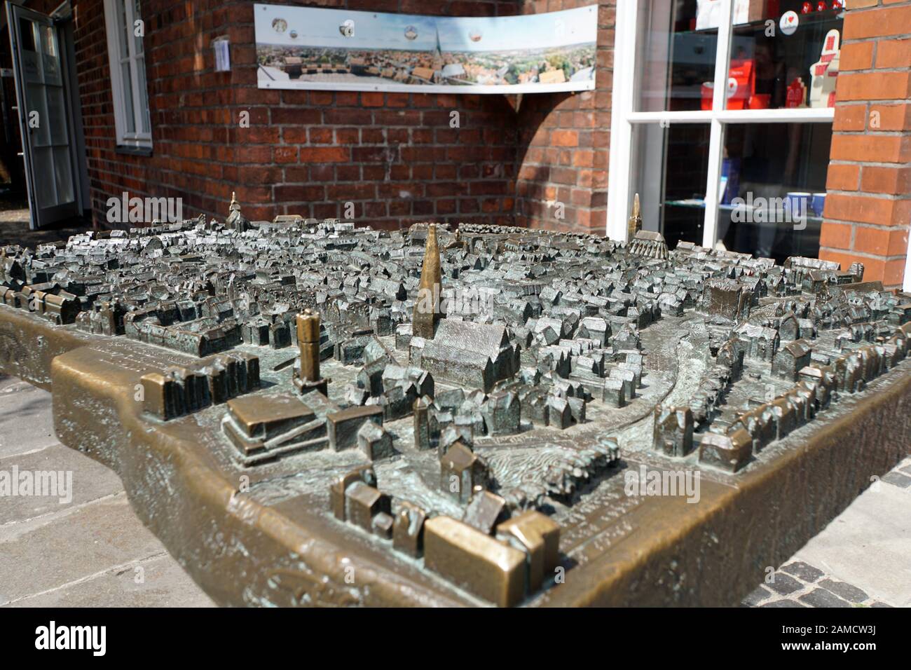 historische Altstadt Lüneburg - dreidimensionaler Stadtplan, Niedersachsen, Deutschland Stock Photo