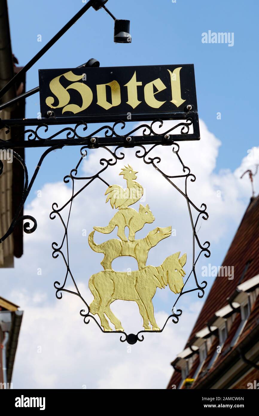 historische Altstadt Lüneburg - Symbolbild Hotel, Niedersachsen, Deutschland Stock Photo