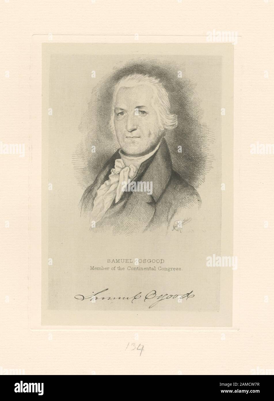 Samuel Osgood member of the Continental Congress  Includes photomechanical reproductions. Printmakers include William Birch, Asher B. Durand, Henry Bryan Hall, Charles Hullmandel, James Barton Longacre, Albert Rosenthal, Max Rosenthal & John Sartain.  Draughtsmen include David McNeely Stauffer. Title from Calendar of Emmet Collection. EM9983 Statement of responsibility : Max Rosenthal; Samuel Osgood member of the Continental Congress Stock Photo