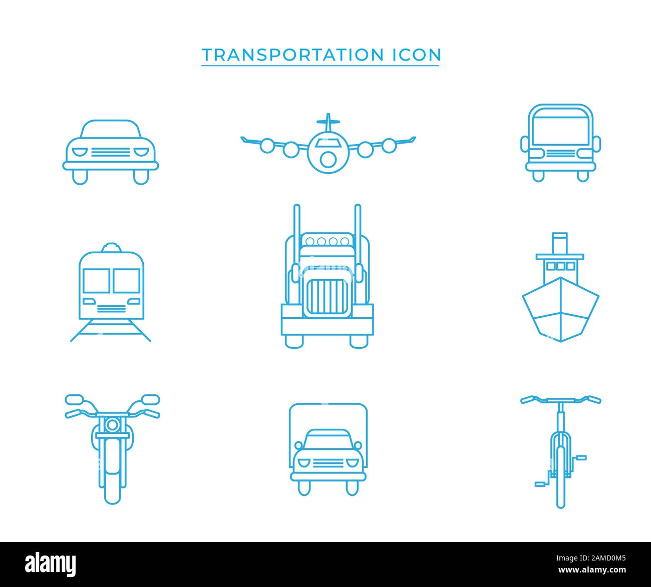 Group of transportation vehicles Stock Photo Alamy