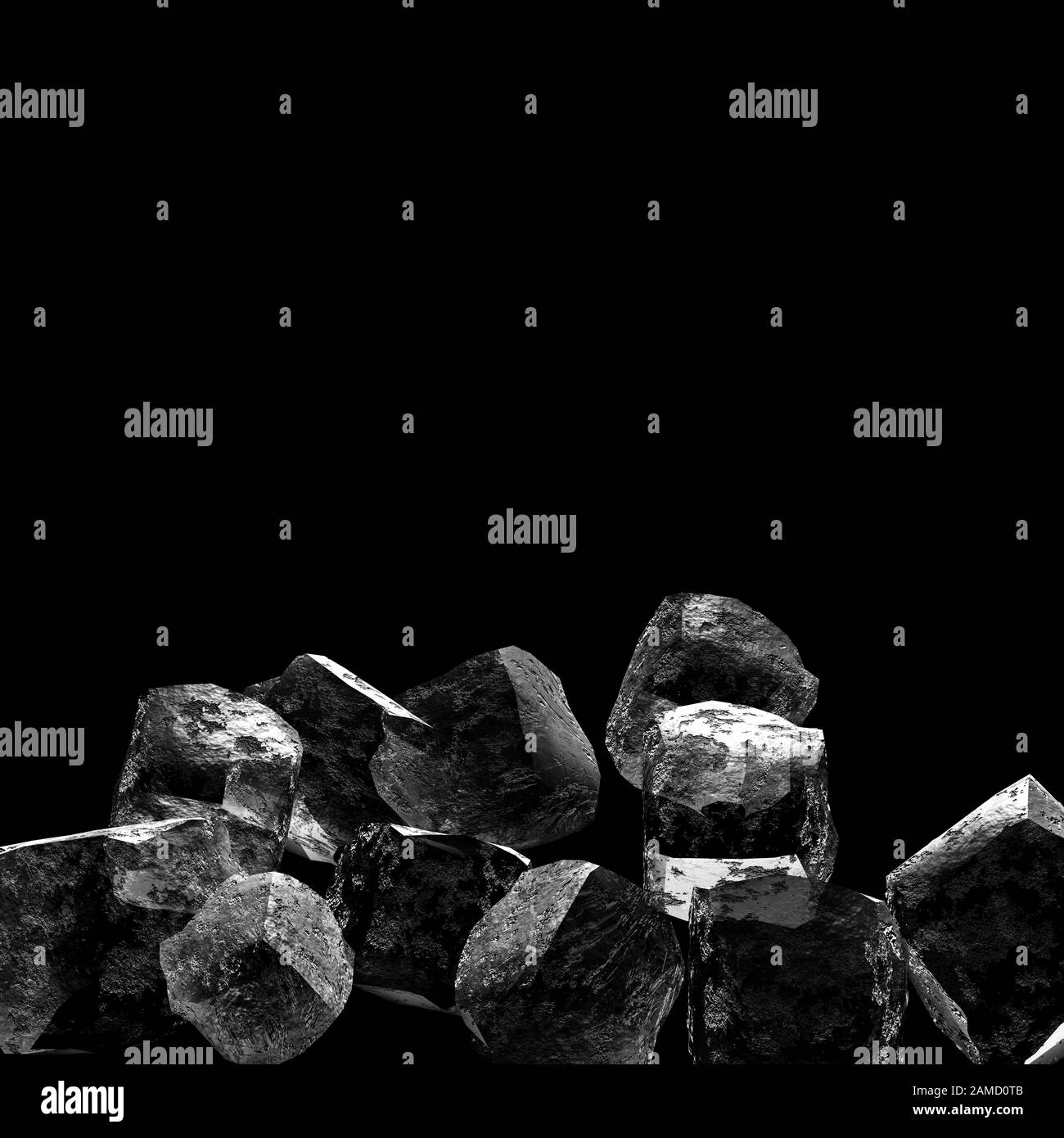 The 3d rendering of ice cube with black background Stock Photo - Alamy