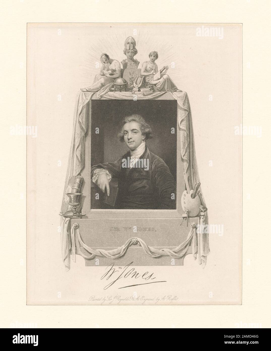 Sir Wm (William) Jones  EM3787 Engraved by A. Roffe.; Sir Wm. [William] Jones. Stock Photo