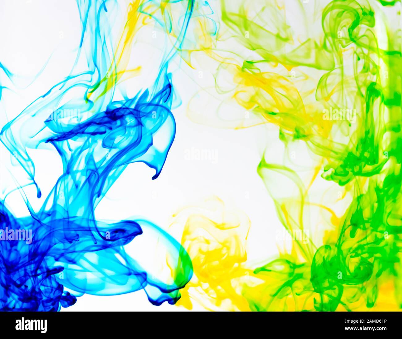 Food color drop and dissolve in water for abstract and background. Stock Photo