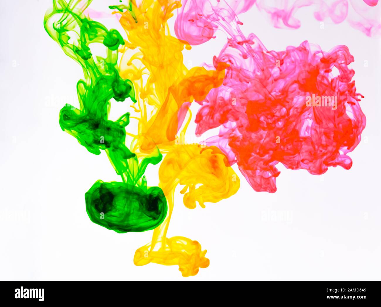 Food color drop and dissolve in water for abstract and background. Stock Photo