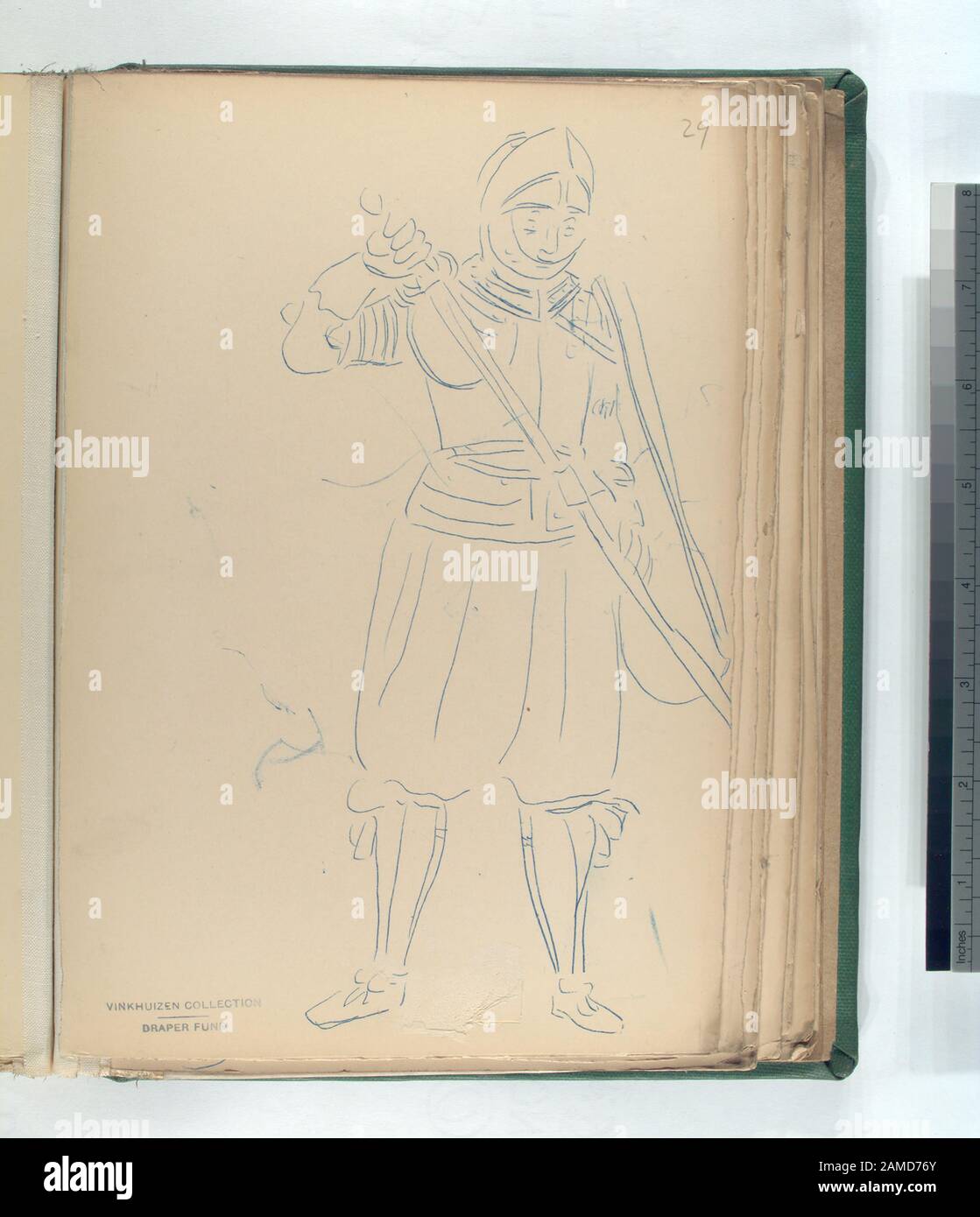 Soldier wearing armor, with sword Draper Fund; Soldier wearing armor