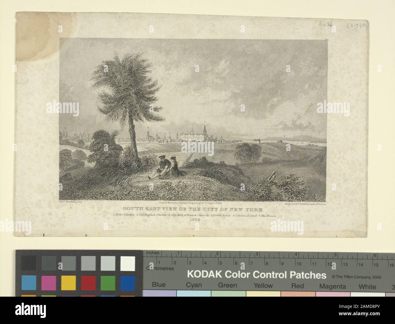 South East View Of The City Of New York 1 New Colledge 2 Old English Church 3 City Hall 4 French Church 5 North River 6 Staten Island 7 The Prison 1768 South East View Of The City Of New York 1 New Colledge 2 Old English Church 3 City Hall 4 French Church 5 North River 6 Staten Island 7 The Prison 1768