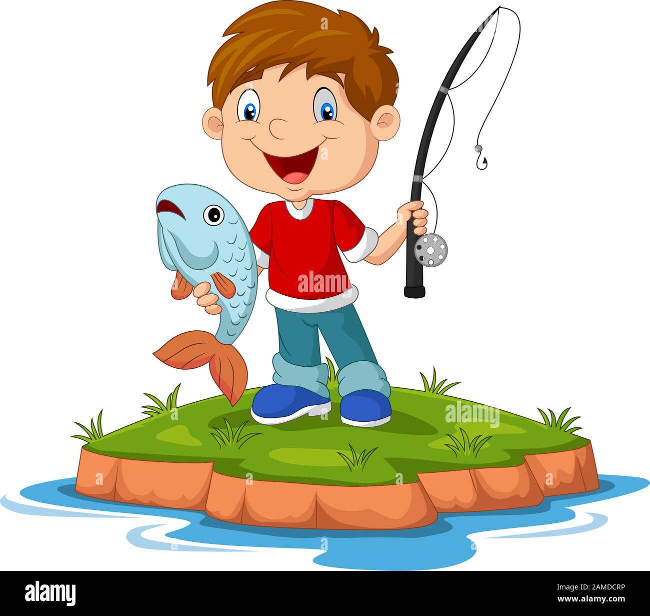 Young angler Cut Out Stock Images & Pictures - Alamy