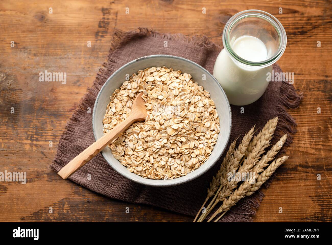 oatmeal in bottle