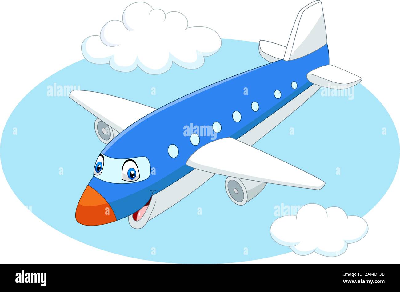 Cartoon airplane flying in the sky Stock Vector Image & Art - Alamy