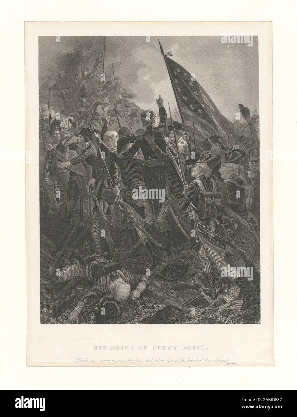 Storming of Stony Point Printmakers include Asher Brown Durand, H.B ...