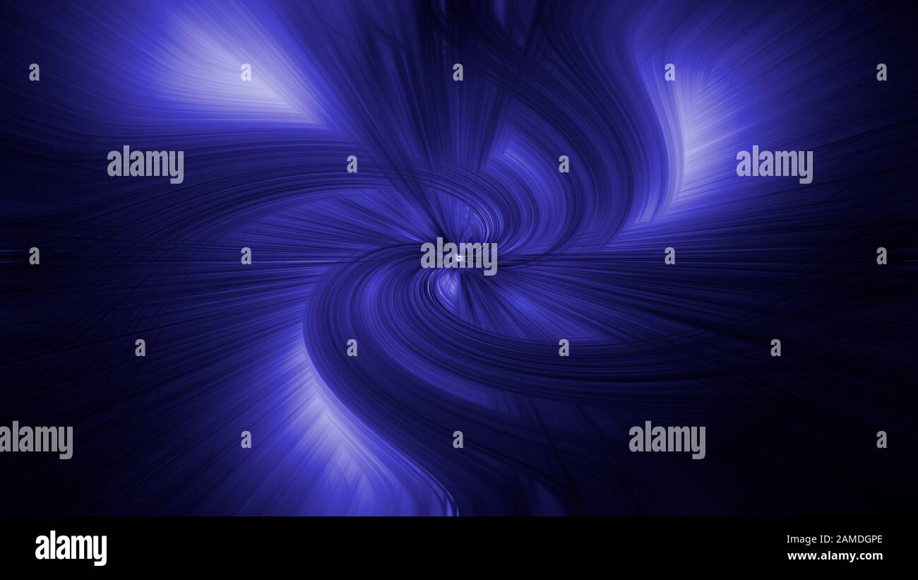 Beautiful blue fractal. Blue star splash backdrop. Abstract nebula concept Stock Photo