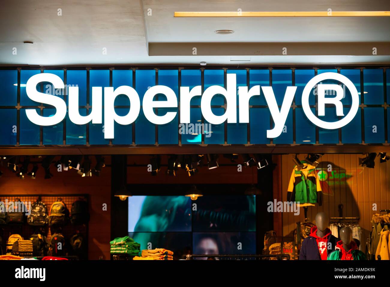Shanghai, China. 12th Jan, 2020. British international branded clothing  company Superdry store and logo seen in Shanghai. Credit: Alex Tai/SOPA  Images/ZUMA Wire/Alamy Live News Stock Photo - Alamy