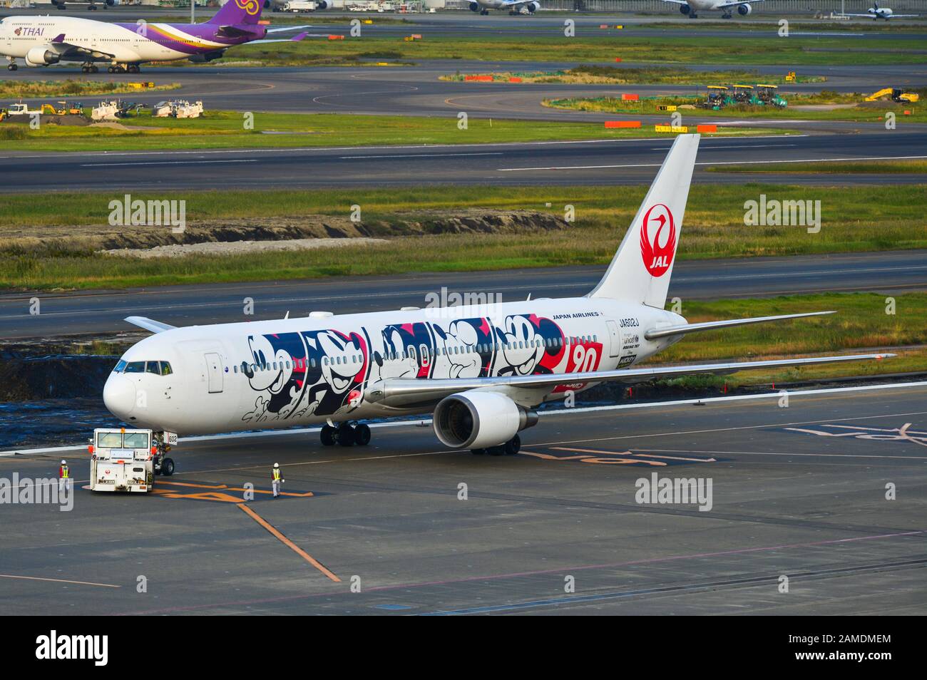 Tokyo, Japan - Nov 2, 2019. JA602J Japan Airlines Boeing 767-300ER