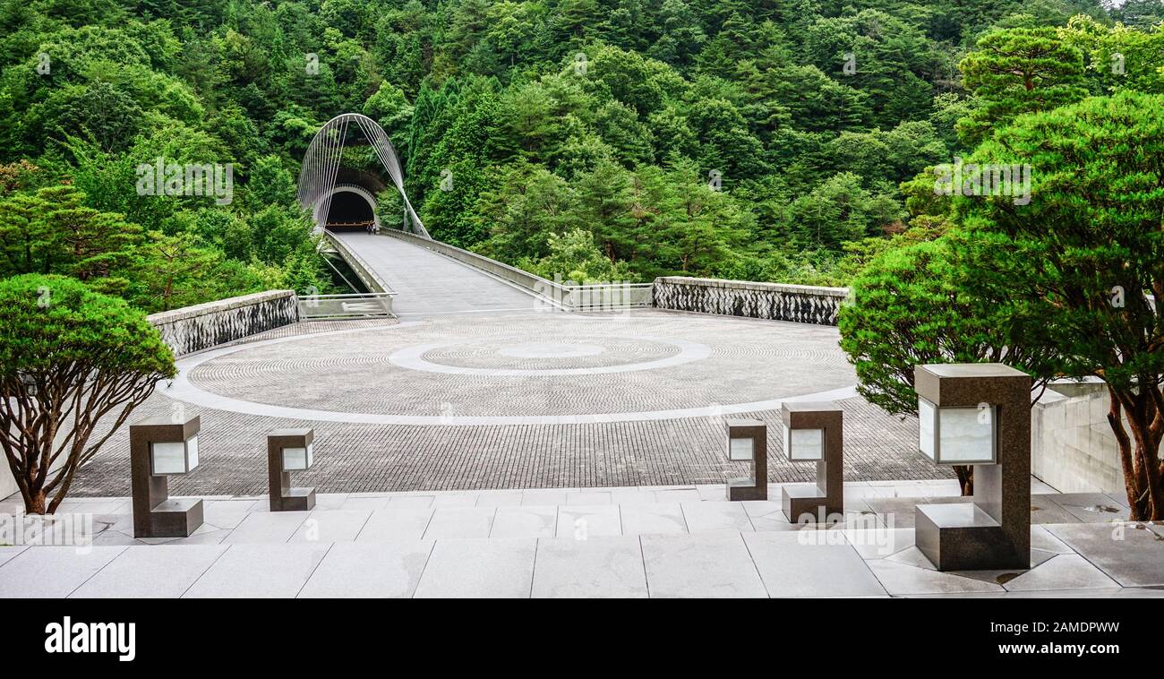 Kyoto, Japan - Jul 16, 2015. Architecture of Miho Museum in Kyoto