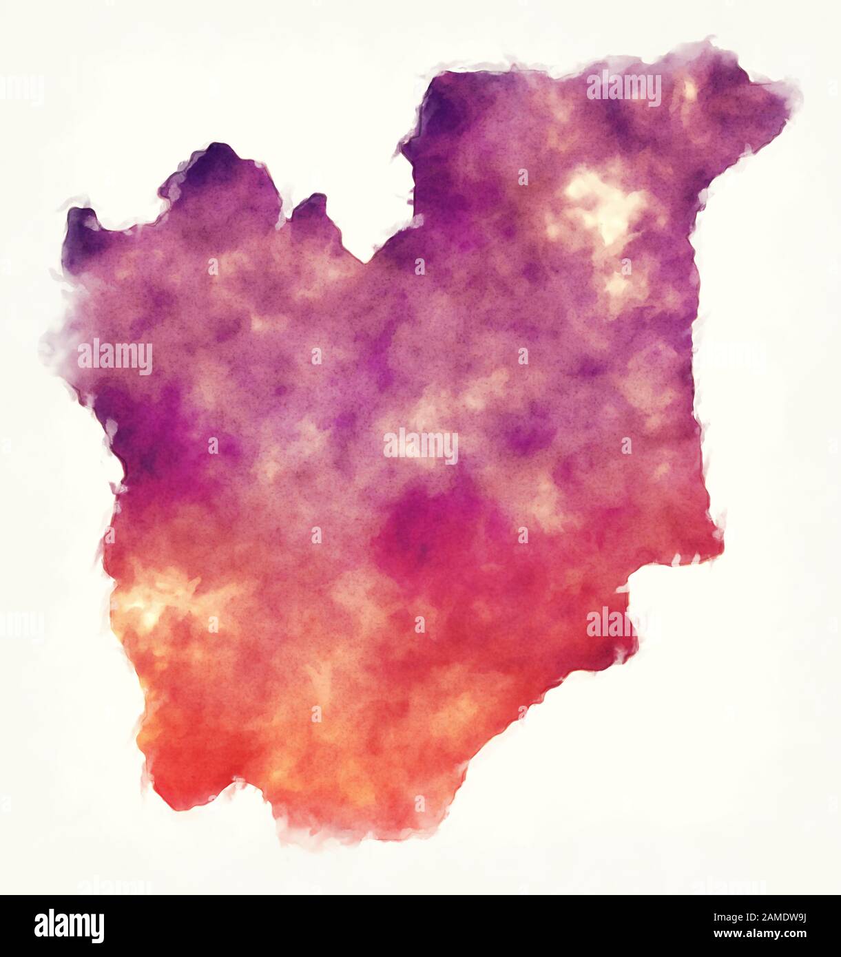 Map Of Nigeria Showing Osun State Osun State Watercolor Map Of Nigeria Stock Photo - Alamy