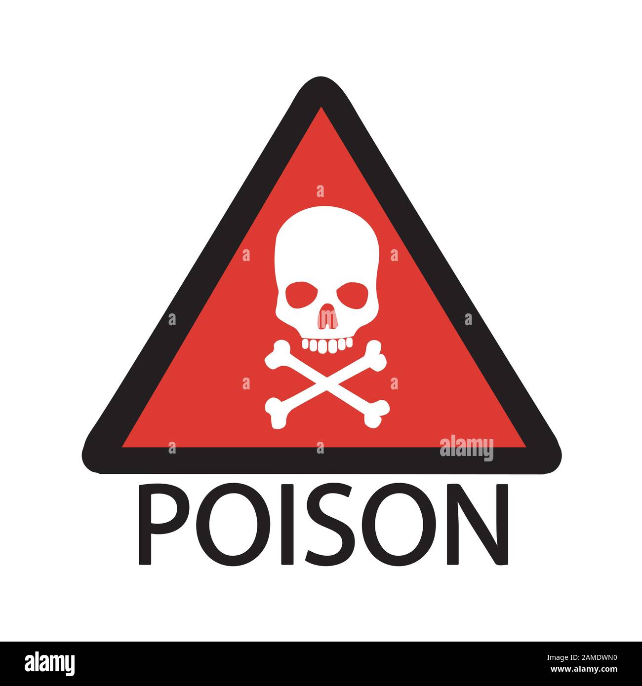 Electric power warning sign skull Cut Out Stock Images & Pictures - Alamy
