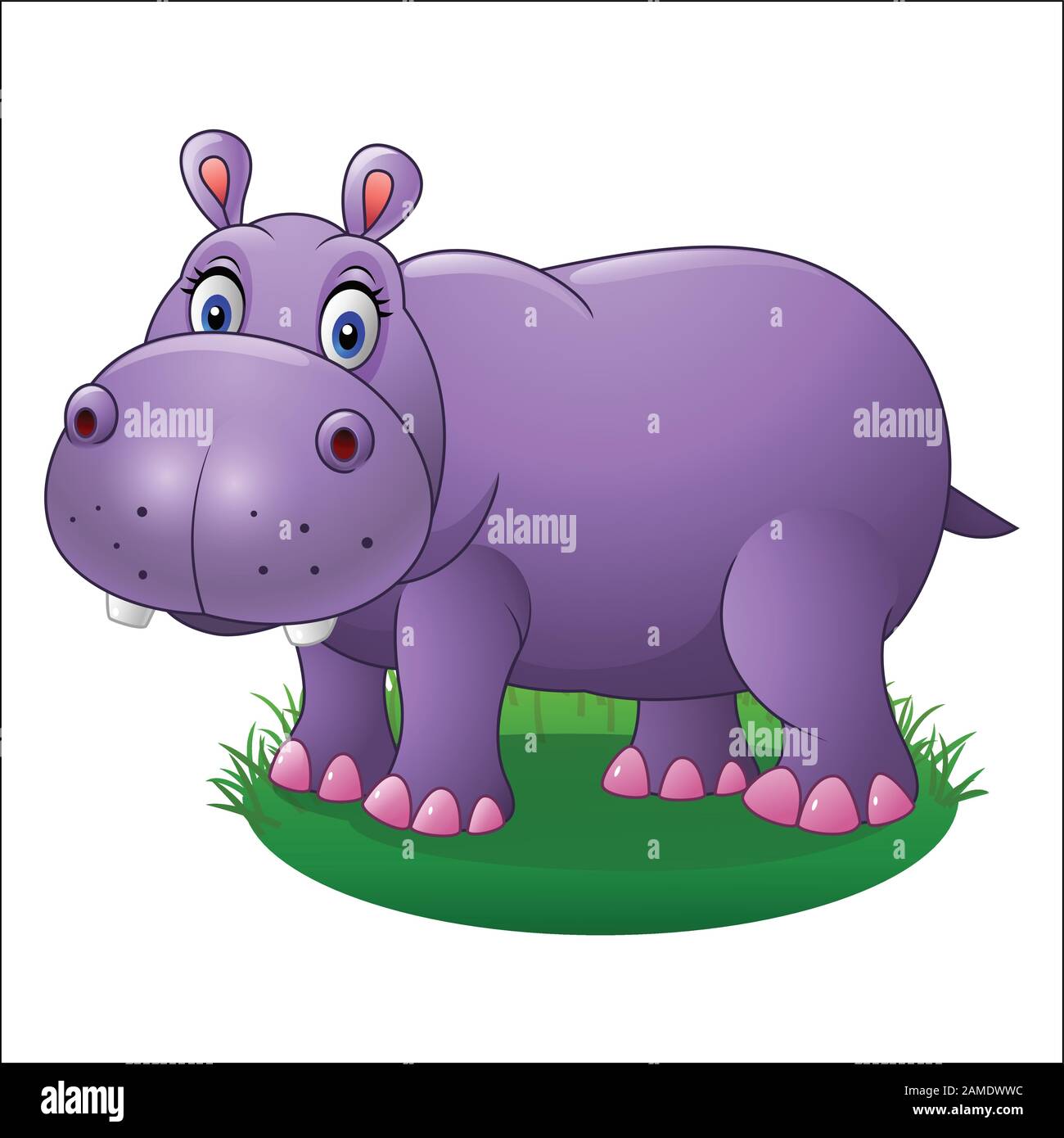 Cartoon cute hippo Stock Vector Image & Art - Alamy