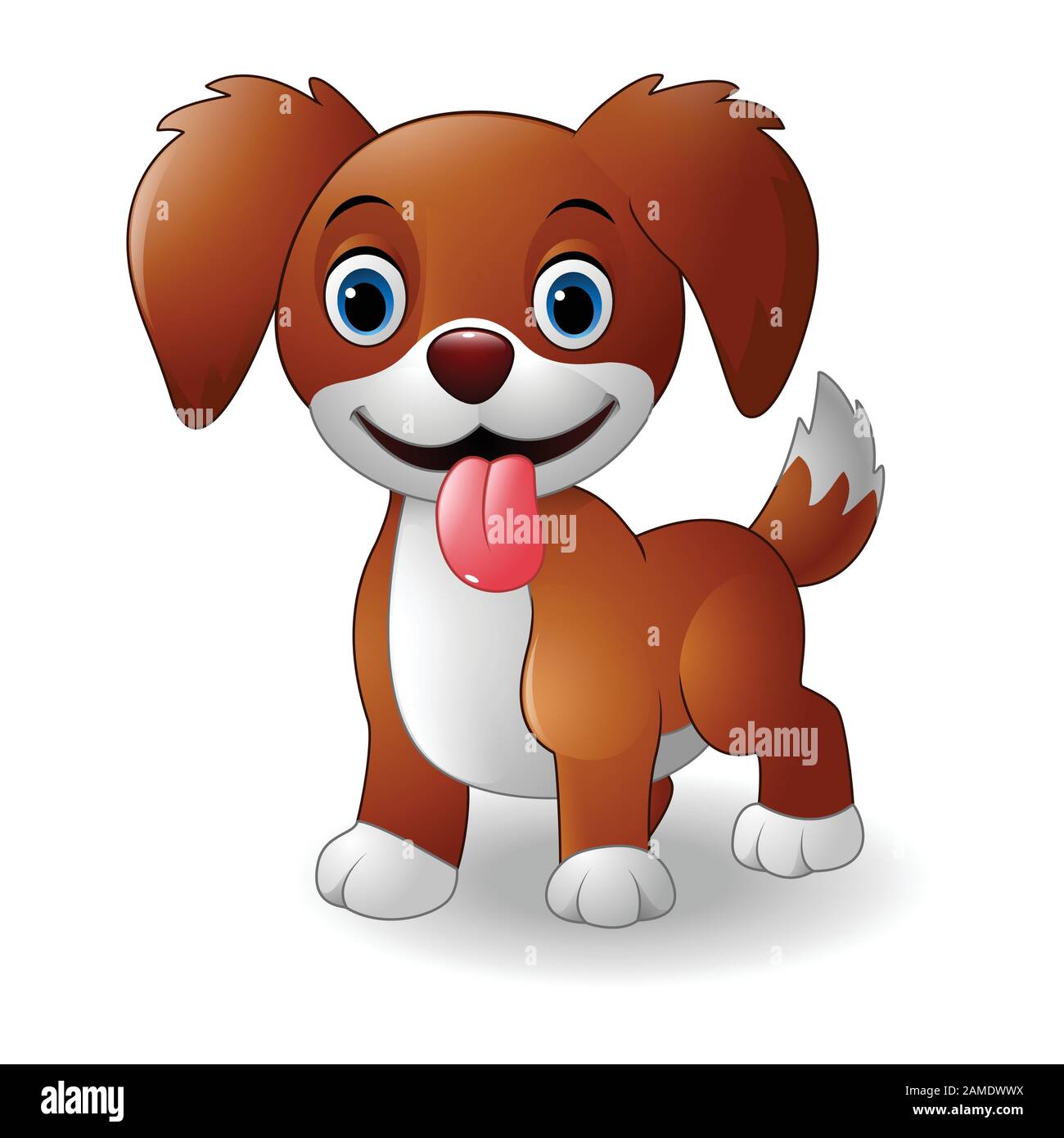 Cute dog isolated on white background Stock Vector Image & Art - Alamy