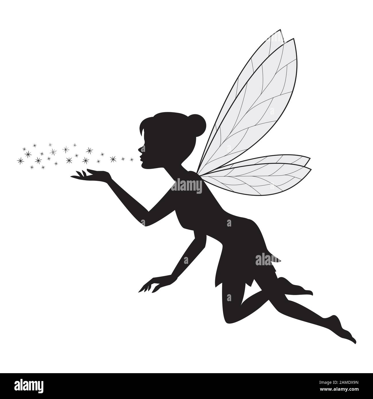 Cute fairy flying Stock Vector Image & Art - Alamy