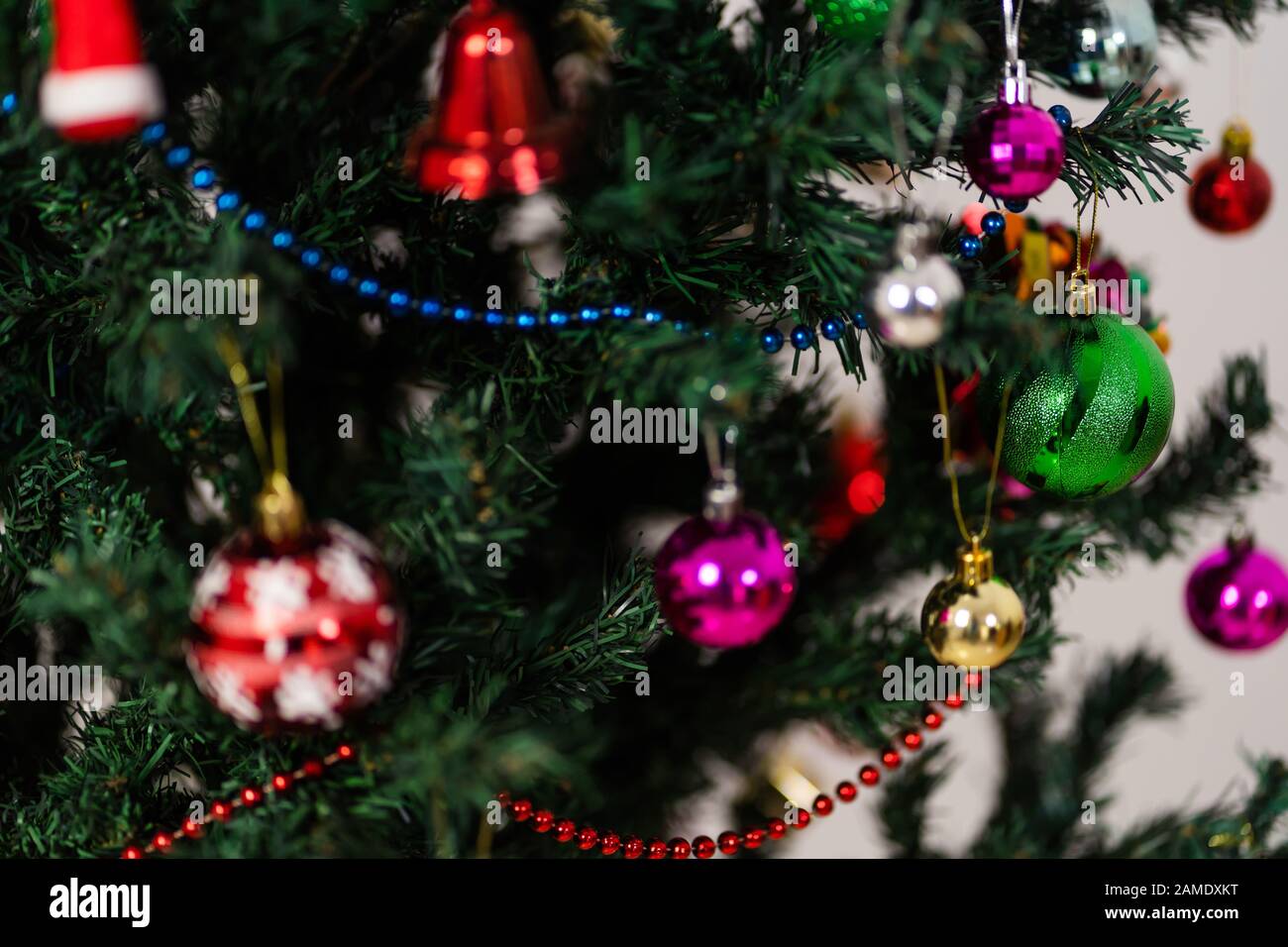 Beautiful christmas tree isolated on white background Stock Photo - Alamy
