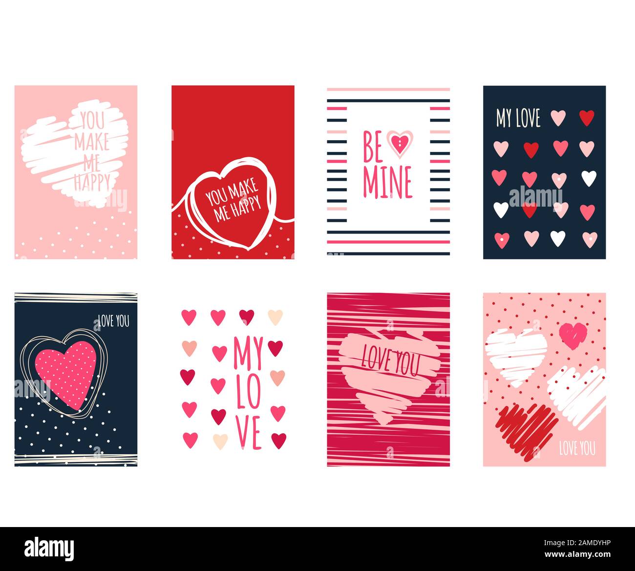Be My Valentine Set Of Valentine S Day Banner Background Flyer