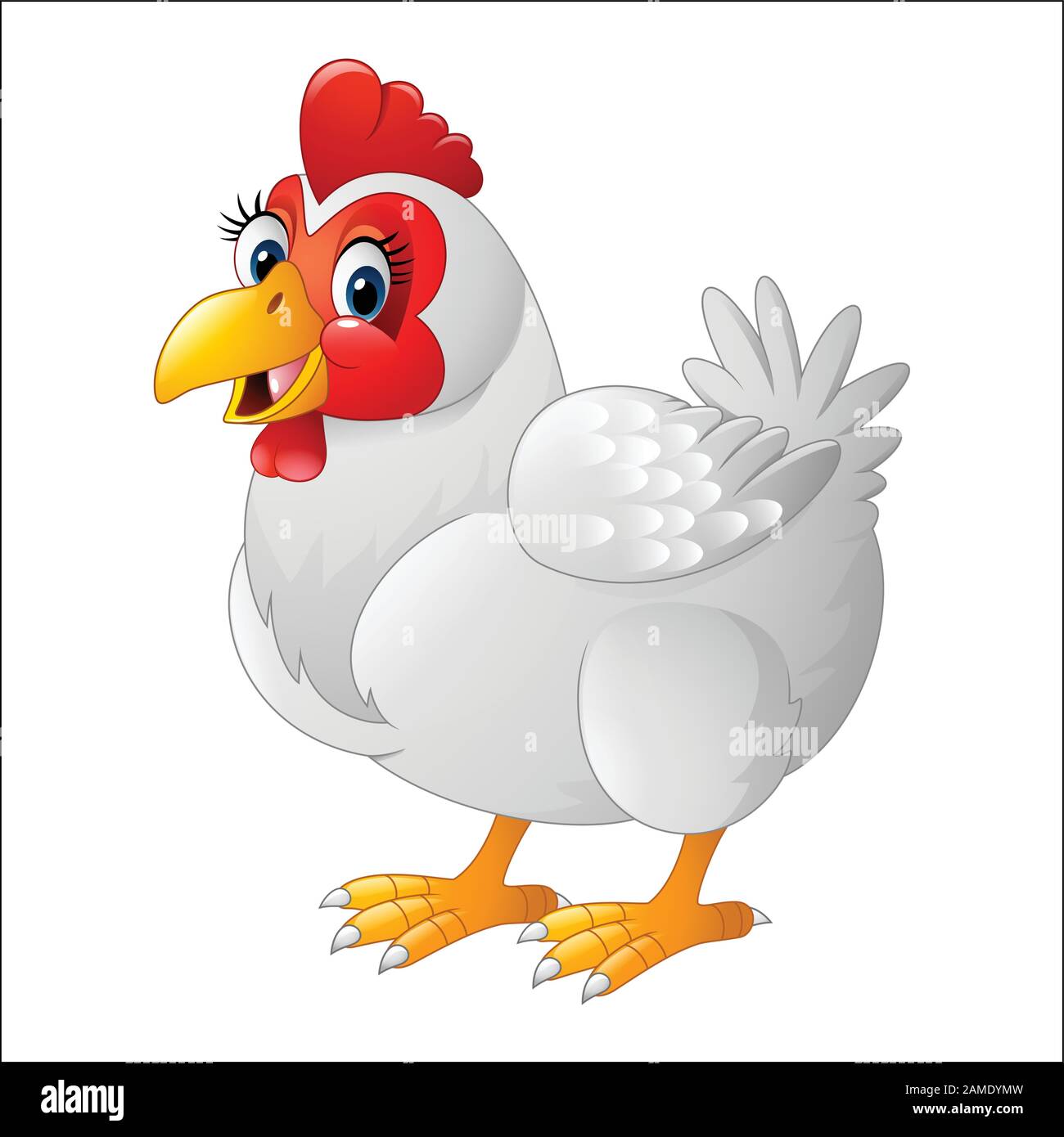 Cartoon hen Stock Vector