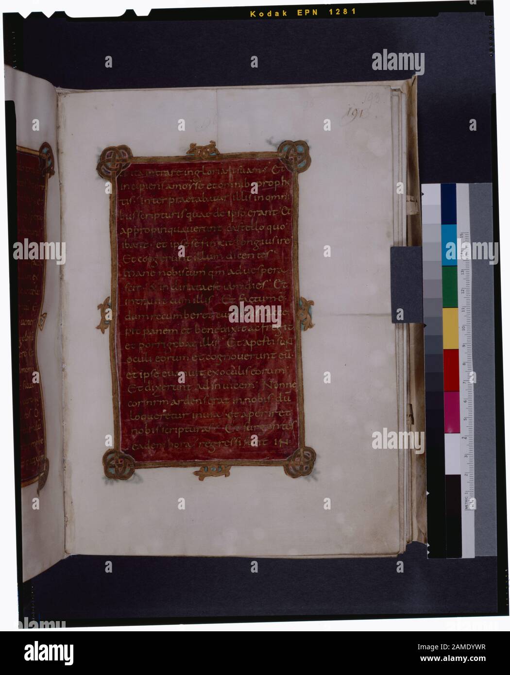 Text In Gold On Purple Background In Gold And Paint Frame Listed In De Ricci Seymour Census Of Medieval And Renaissance Manuscripts In The United States And Canada New York N Y H W