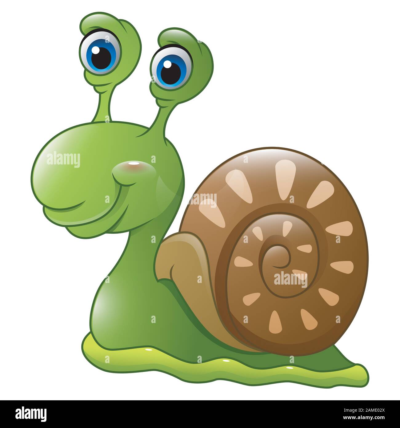 Cute snail isolated on white background Stock Vector Image & Art - Alamy