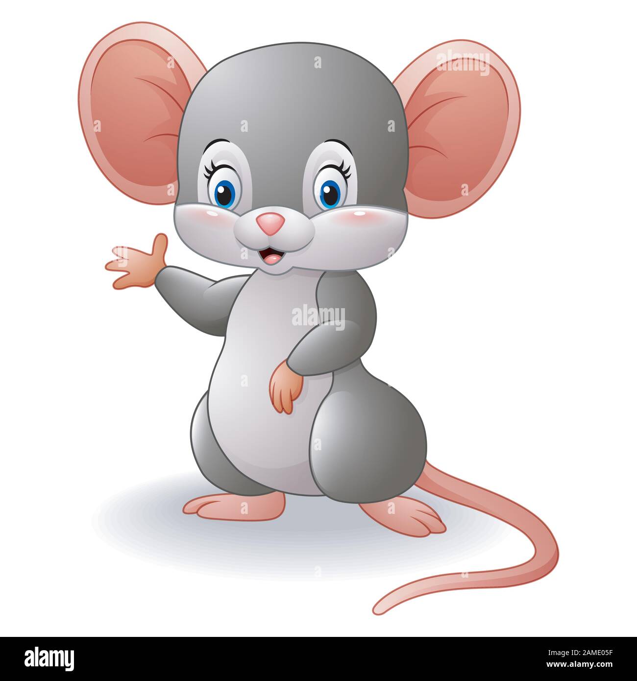 Cartoon mouse waving hand Stock Vector Image & Art - Alamy