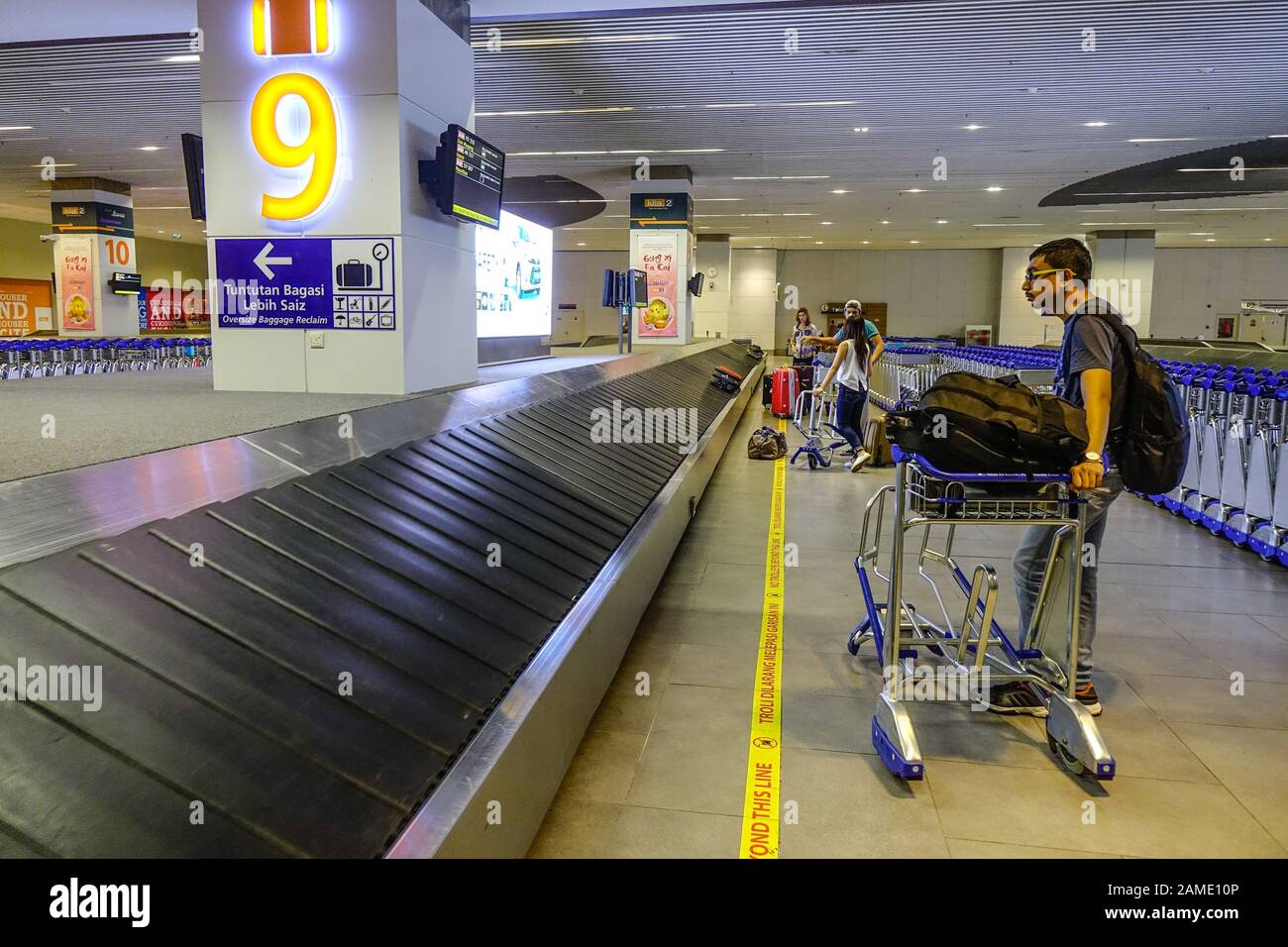 Kuala Lumpur, Malaysia - Jan 16, 2017. Baggage claim of Kuala Lumpur Airport (KLIA). KLIA is one of the major airports in Southeast Asia and worldwide Stock Photo