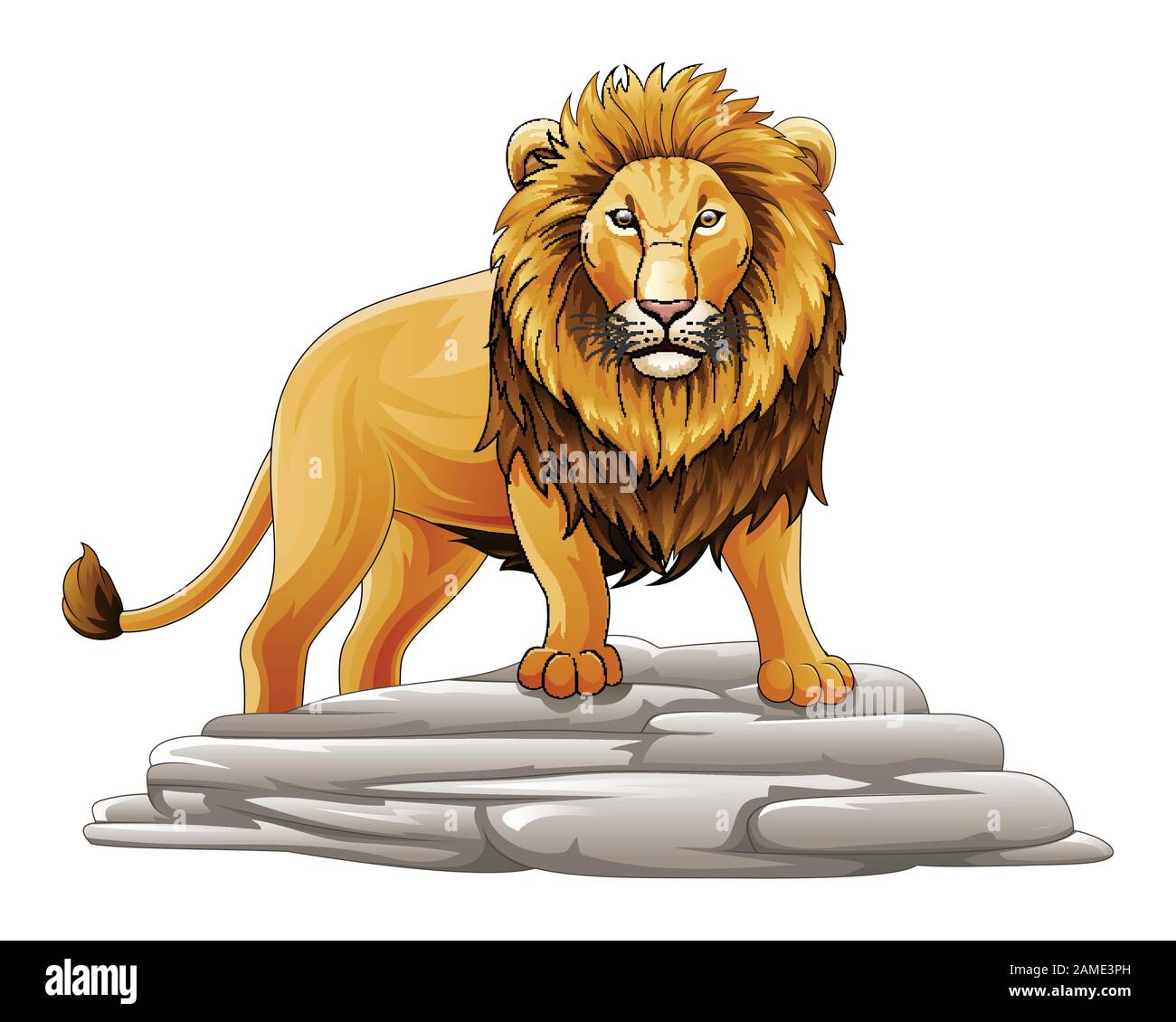 Cartoon lion mascot Stock Vector