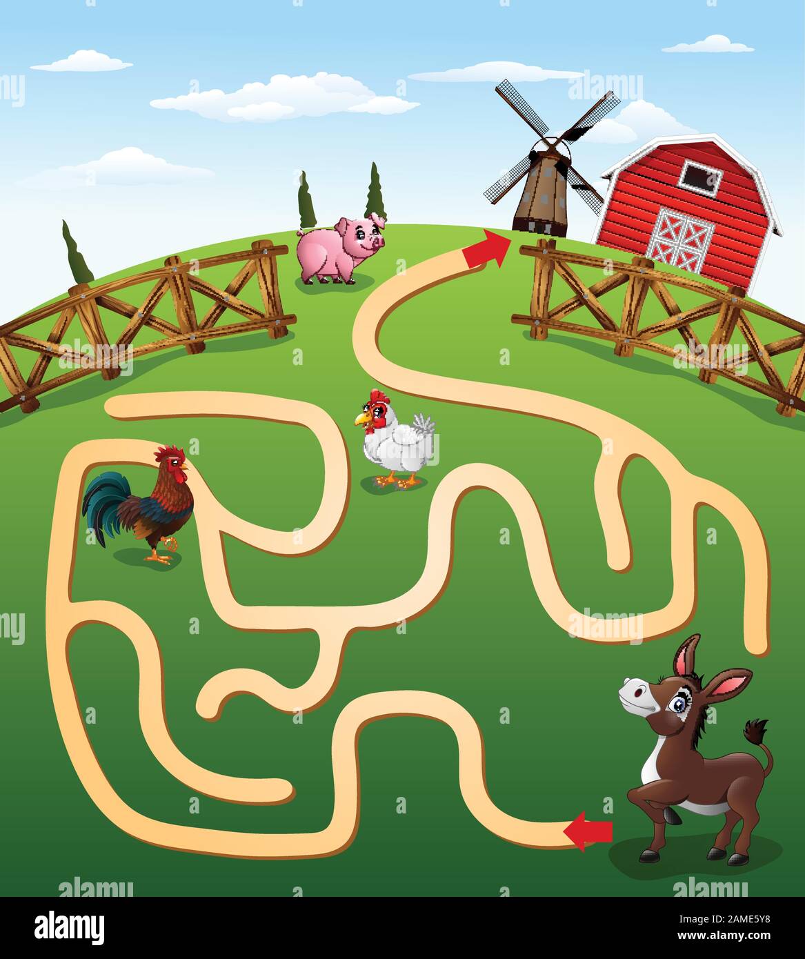 Donkey with puzzle Stock Vector Images - Alamy