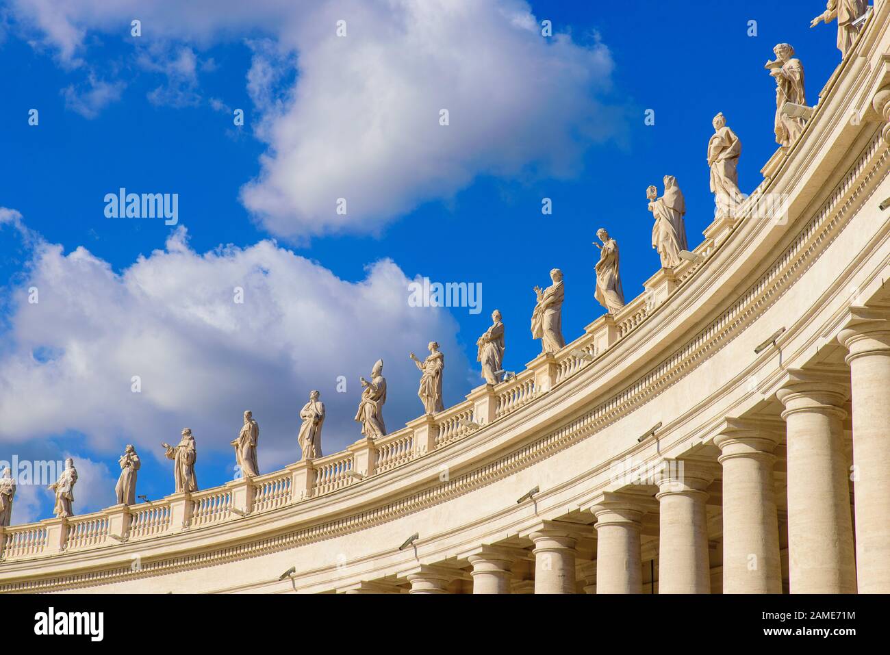 Colonnades at St. Peter's Square in Vatican City Stock Photo