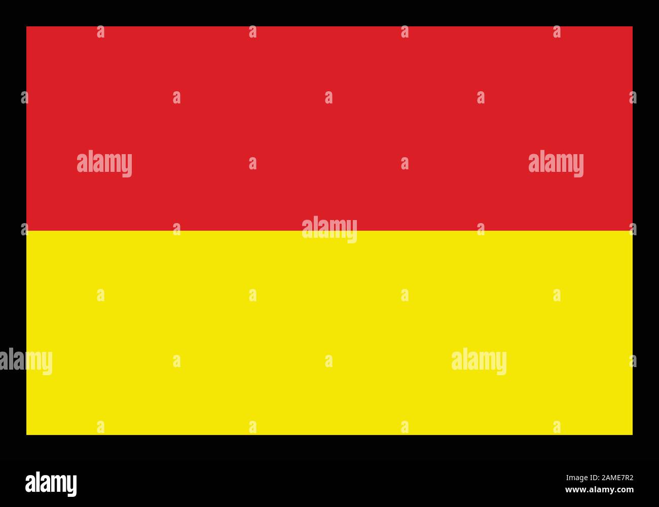 Tamil Eelam bicolor flag in proportions and colors vector Stock Vector